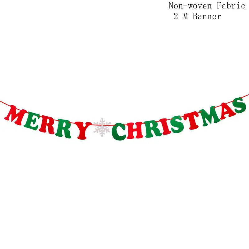 Christmas Banner 2023 Merry Christmas Decorations for Home Garland Santa Claus Navidad Natal Xmas Gift Noel Decor New Year 2024