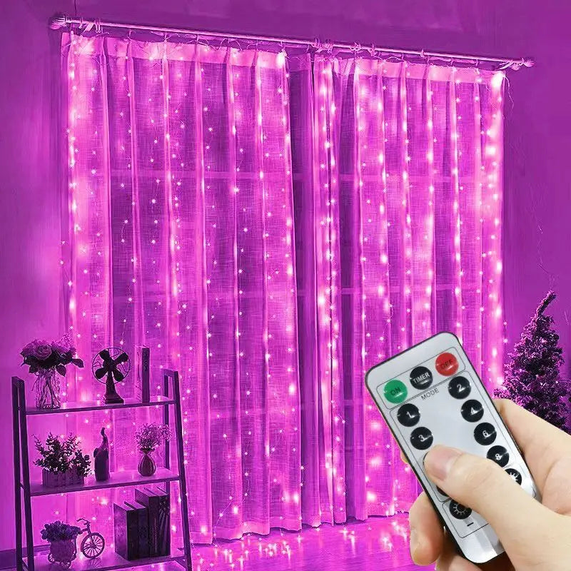 Holiday Decor Party Birthday Decoration LED 8 Mode Christmas Light USB Curtain String Light 3M 4M 6M Garland Wedding Fairy Light