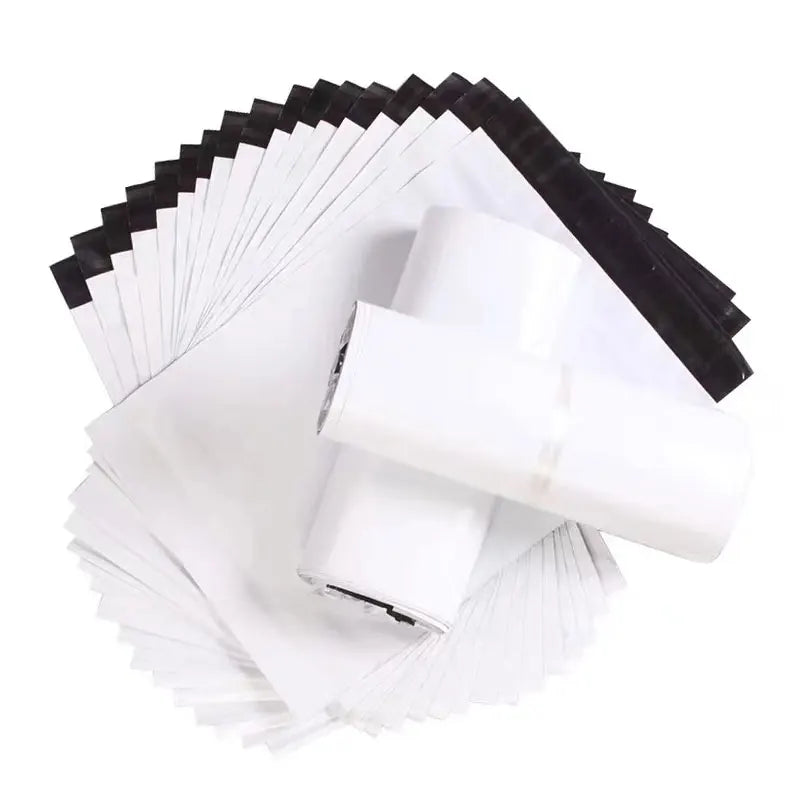 INPLUSTOP Ploy Shipping Bags Opaque PE Plastic Express Envelope Storage White Color Mailing Bags Self Adhesive Seal Courier Bag