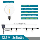 7-25M Festoon Solar LED Globe G40 String Light Fairy Outdoor For Christmas Party Garden Decor Garland Lamp Street Patio Backyard