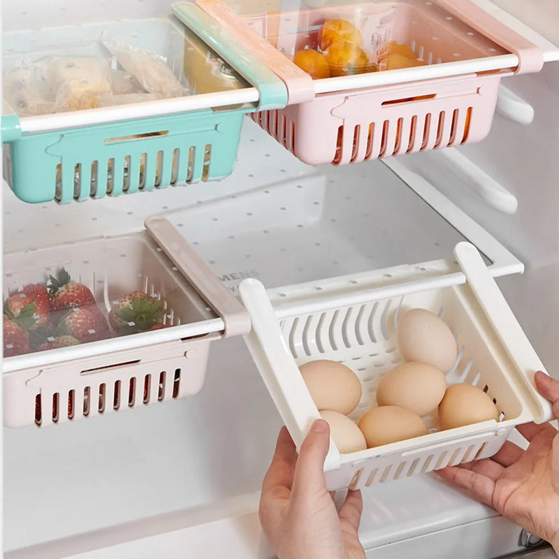 Pull-out Refrigerator Storage Box Holder Food Organizer Drawer Shelf Proper cajas de almacenamiento органайзер organizadores 정리함