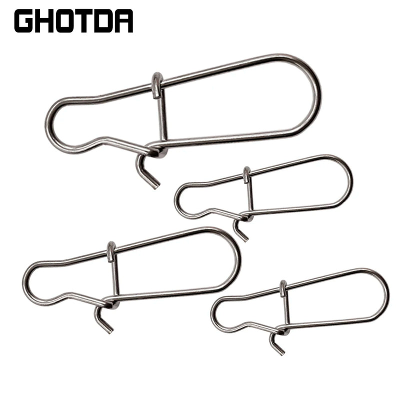 GHOTDA Strong Strength 8kg-47kg  Fishing Connector Swivel Snap Pin Fishhook Lure Carabiner Tackle Tool Fly Fishing Accessorie