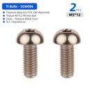 Titanium TC4 Bolts M5x12mm Hex Head for Bicycle Bottle Cage Install MTB Road Bike Ultralight Ti Parts Cycling Accessories
