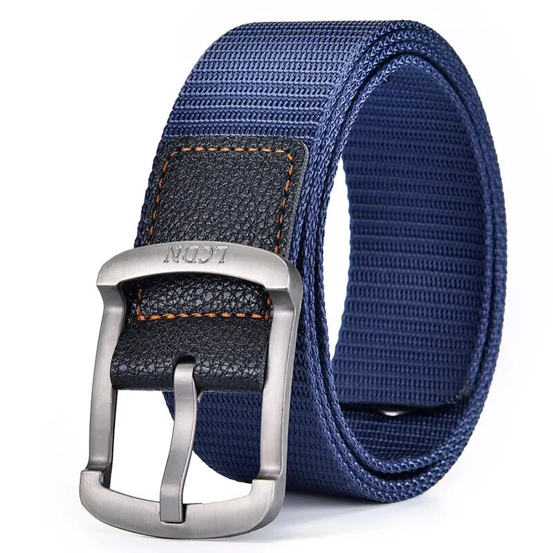 Men'S Belt Fashion Pin Buckle Canvas Belt Casual Women'S Belt Outdoor Climbing Sports Training Belt With Cargo Pants Jeans Belt
