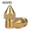 5/10PCS MK8 Brass Nozzle 0.2MM 0.3MM 0.4MM 0.5MM Extruder Print Head Nozzle For 1.75MM CR10 CR10S Ender-3 3D Printer Accessories