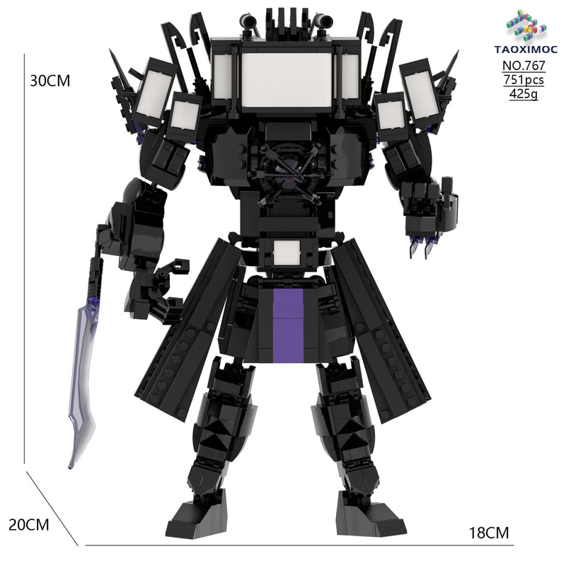 Skibidi Toilet Titan TV Man Speakerman Horror Game Bosses Camara Building Block Cartoon Doll Model Kids Birthday Halloween Gift