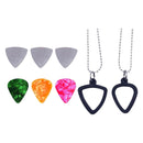 Guitar Pick Holder Guitar Picks Storage Necklace Portable with 6 Picks for Bass Electric Guitar Gifts Musicians Music Lovers