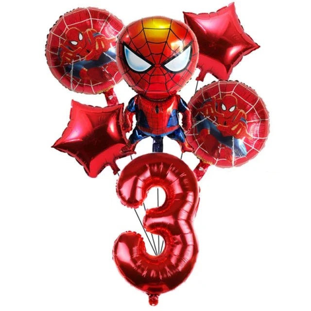 Spiderman Party Supplies Include Paper Cups Plates Balloons Tablecloth Cake Toppers for Kids Birthday Party Decor Baby Shower