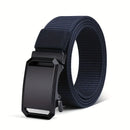 Men's Belt With Automatic Metal Buckle , Outdoor Working Tactical Belt ,Toothless Automatic Buckle For sports canvas Belts