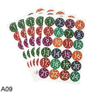 1sheet Merry Christmas Stickers Santa Claus Gifts number Seal Labels Stickers merry Xmas Decor for home new year Labels Navidad