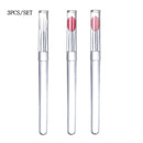 Soft Silicone Applicator Sticks Nail Powder Applying Manicure Brush Tools Washable Nail Art Silicone Pen For Uv Gel Polish