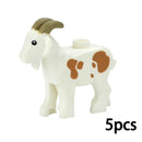 Figures Animal Building Block MOC City Goat Sheep Eagle Owl Panda Parrot Seagull Penguin Zoo Fram Accessories Bricks Toy Gift