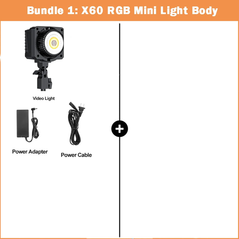 【DO BRASIL】Sokani X60 Mini 60W RGB Bi-Color LED Video Light Wireless with TRIOPO Lantern Softbox for Youtube TikTok Photography