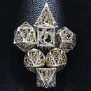 Metal Dice Set D&D 7-piece Metal Multi sided Dice Set Metal DND Dice Set Christmas Gift, Party Supplies