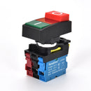 Double Push 22mm Double button Two-position reset button switch with LED Egg push 12V24V220V AC ON/OFF START STOP 1 NO 1NC LA36M