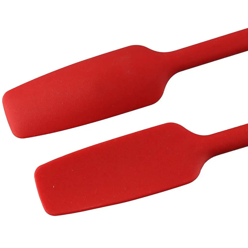 1pcs Long Handle Rubber Spatula Non-Stick Silicone Jar Spatula Stainless Steel Core Heat Resistant Silicone Scraper Baking