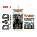 3D UV DTF Transfers Stickers 16oz Cup Wraps Dad Father's Day Printed For DIY Glass Ceramic Metal Leather Etc. D17043