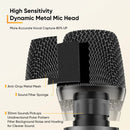 Saiyin Rechargeable Wireless Microphone, Uhf Dual Handheld Dynamic Microphone Karaoke System, with Rechargeable Microphone and Receiver, 200 Ruler Range, 1/4''&1/8'' Output, for Amplifier, Amplifier System