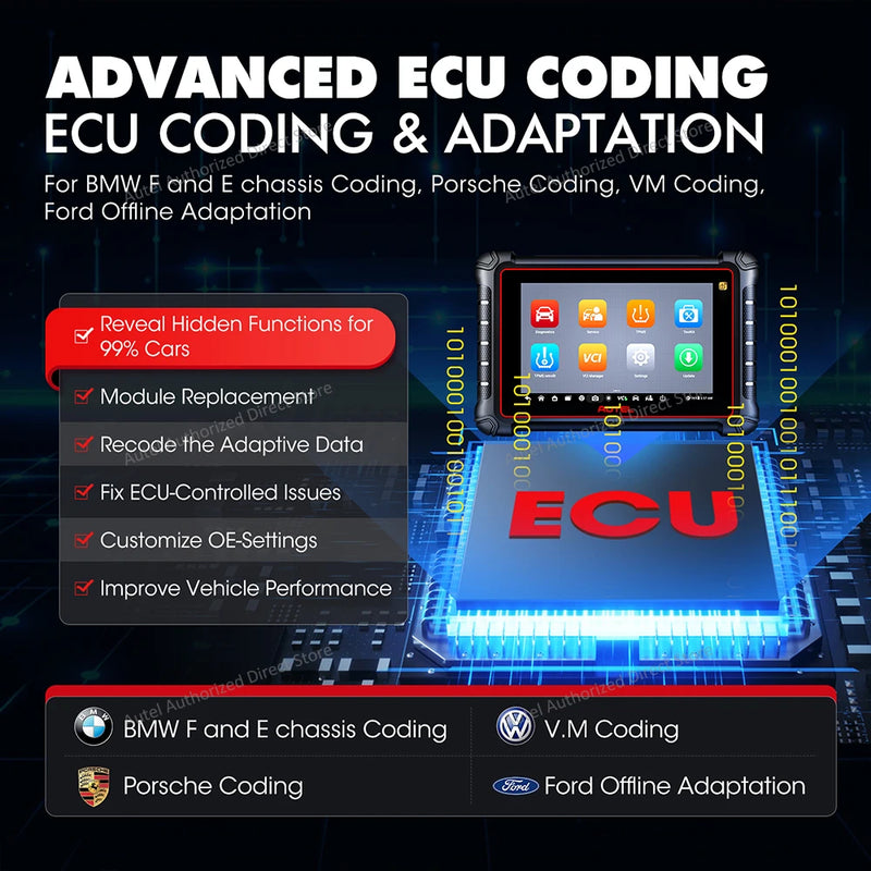2025 Autel MaxiPRO MP900TS Scanner TPMS Diagnostic Tool ECU Coding, Active Test, 40+ Services, CAN FD&DOIP Upgraded of MK808S-TS