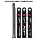 Fizz Metal Utility Knife Blade Paper Cutter Aluminum Alloy Pocket Knifes with Self-Locking Design Stationery Supplies