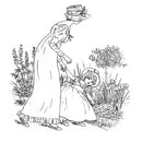 2022 New 10x10 Retro Easter Clear Stamps Girls Stamps Tie Child Bunny Lady Card Crafts No Metal Cutting Dies Scrapbooking