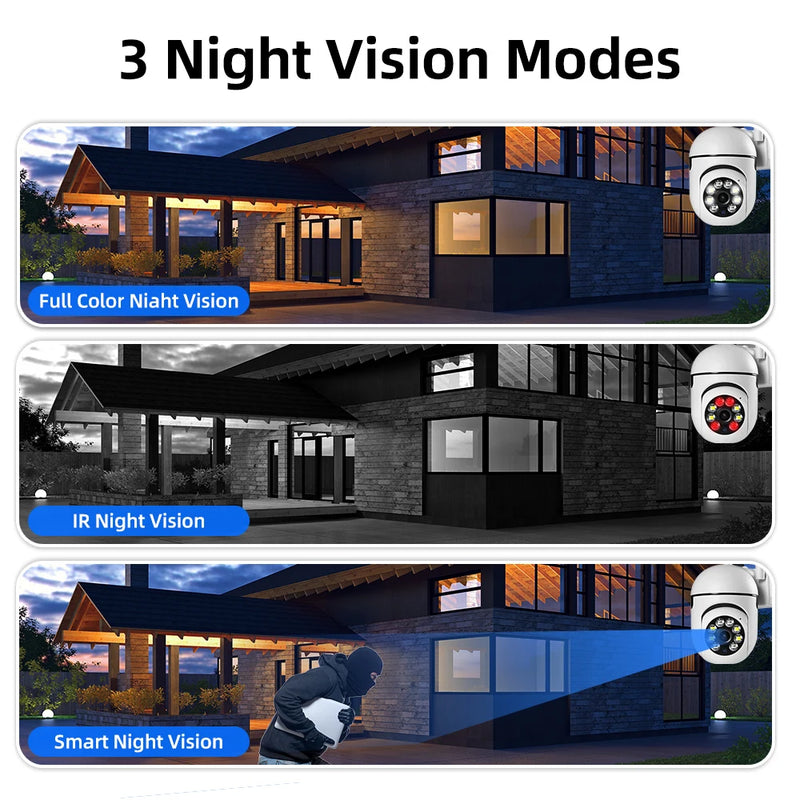 Wifi Wireless Security Monitor Cameras IP66 Waterproof Color Night Vision Outdoor Cam Smart Home 2MP CCTV HD Surveillance Camera