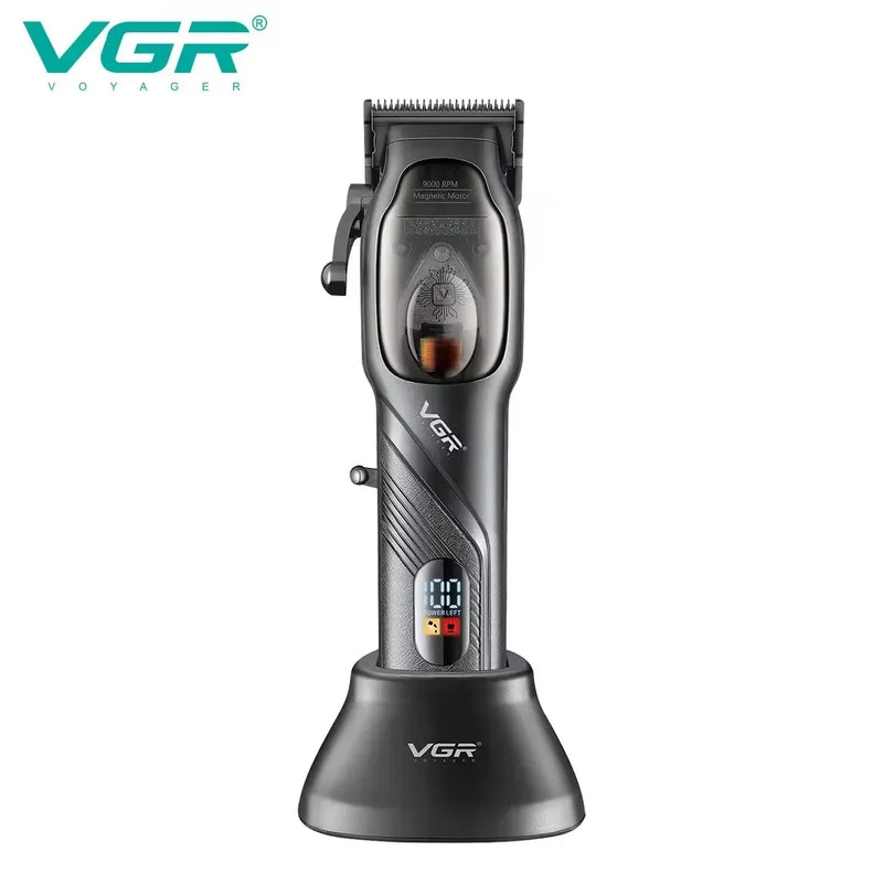 VGR Hair Clipper Professional Hair Cutting Machine 9000 RPM Barber Rechargeable Hair Trimmer Adjustable Clipper for Men V-269