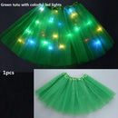 Children Kids Girls Light Up Tutu Led Skirt Glow Wreath Headband Party Birthday Luminous Costumes Christmas Halloween Festival