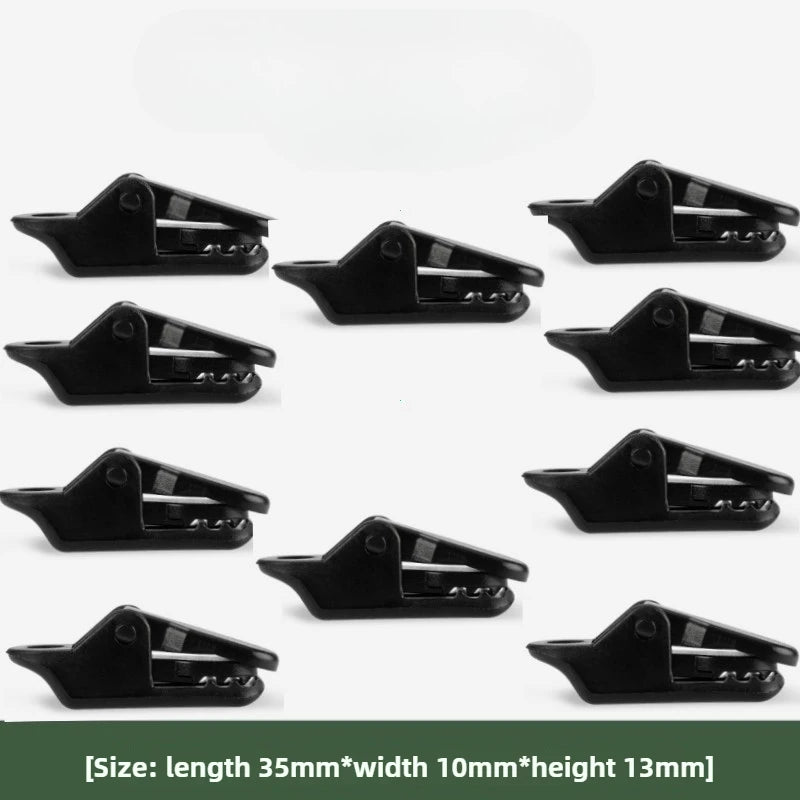 10Pcs Windproof Clamp Set Survival Grommet Tent Clips Buckle Awning Tarp Fixed Outdoor Camping Tent Accessories Plastic Hook