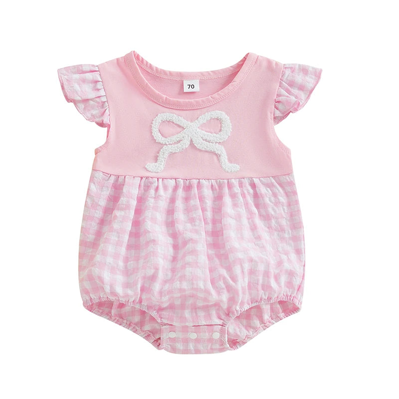 My First Easter Baby Girl Outfits Cute Rabbit Bubble Romper Newborn Collared Smocked Bodysuit Summer Clothes