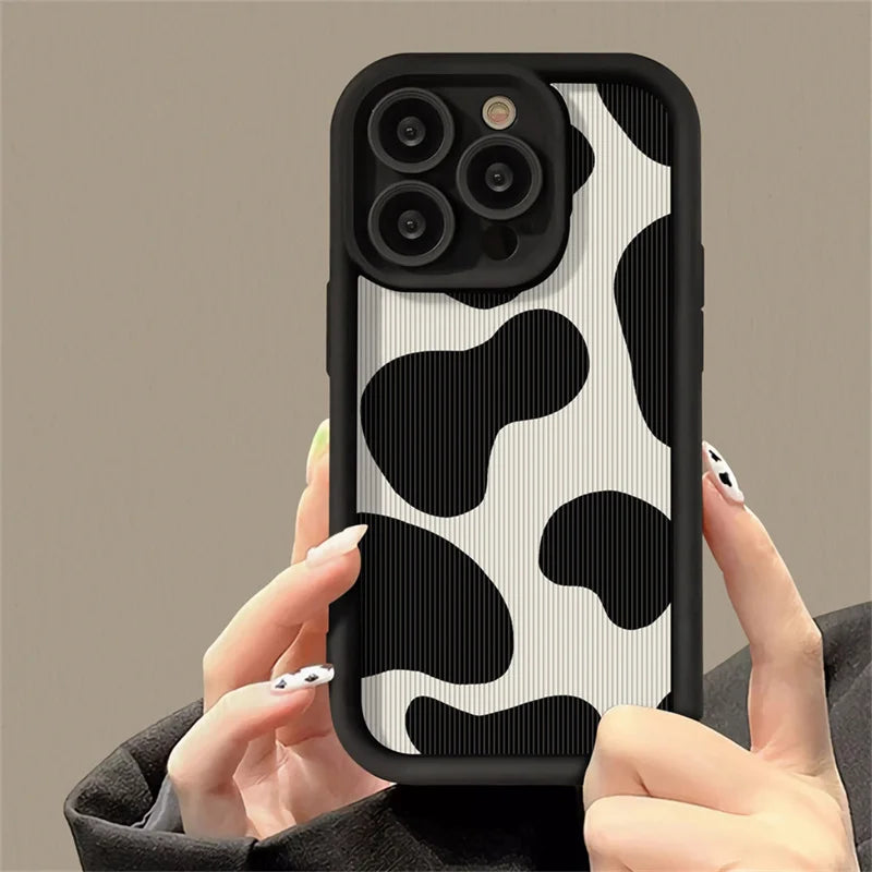 Fashion Milk Texture Camera Protection Phone Case For iPhone 11 12 13 14 15 Pro Max X XR XS Max 7 8 Plus SE Soft TPU Back Cover