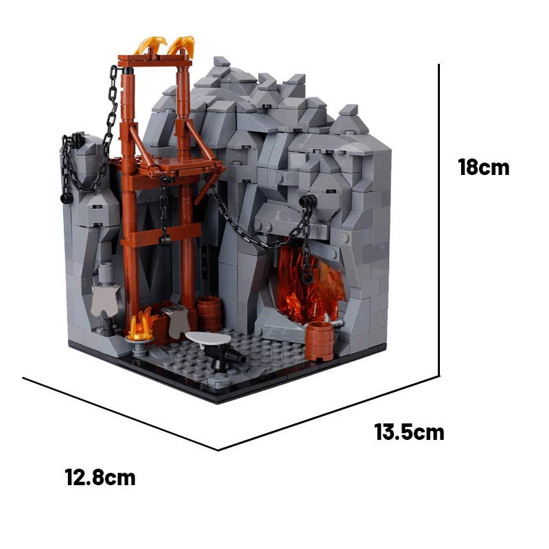 MOC City Series Building Blocks Figure Furniture House Kitchen Medieval Accessories DIY Bricks Set Christmas Toys for Kid Gifts