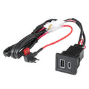 Dual USB Fast Charger Socket Outlet PD+QC3.0 Phone Charge Power Adapter Outlet Car Charger Adapter for VW Multivan T5 03-15