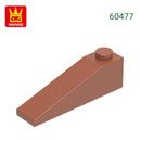 Wange 92Pcs/lot Slope 18°4x1 Roof Block Moc Color Accessories Compatible with 60477 Brick DIY Children's Toy Assembly Parts