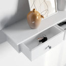 SONGMICS Floating rack with 3 drawers, storage shelf in the hallway, 80x15x10 cm