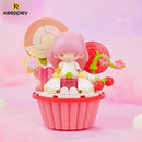 New Keeppley Sanrio Building Block Kuromi Gemini Hellokitty Cartoon Ice Cream Cake Decoration Model Children's Toy Birthday Gift