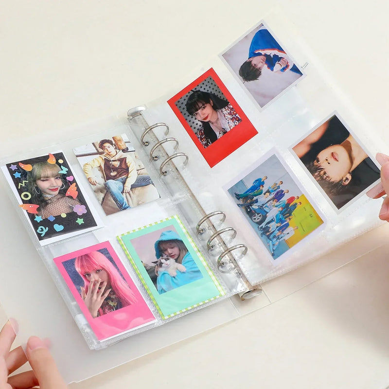 1-4 Grids Multi-Pockets Photo Card Binder Inner Pages A5 Kpop Photocards Sleeves Photo Album Page Protector Cards Sleeve Sheets 
