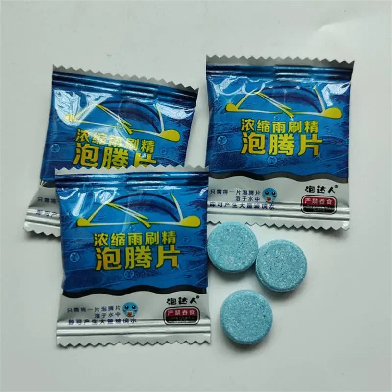 10PCS Solid Cleaner Car Windscreen Wiper Effervescent Tablets Glass Toilet Cleaning Car Window Washing Tablets Accessories