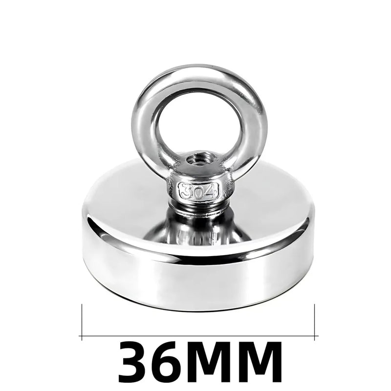 D16~D42mm Super Strong Neodymium Fishing Hook N52 Heavy Duty Rare Earth Neodymium with Countersunk Hole Eyebolt Salvage Magnetic
