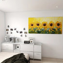 Vibrant sunflower canvas art - "Summer Messenger" warm greetings, 1.5 inch thick pine frame, interior decoration