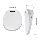Electronic Heated Smart Toilet  Seat Bidet with Air Dryer Adjustable Temp LED Night Light Self-Cleaning Nozzle Side Controls