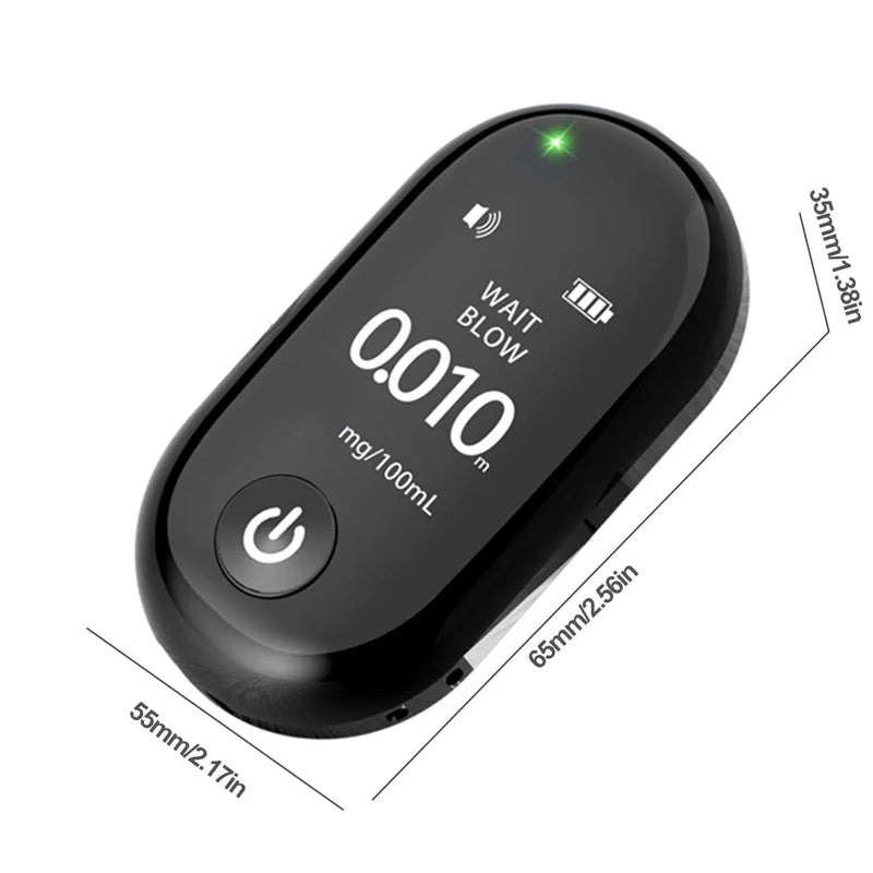 Digital Alcohol Breath Tester TFT HD Display Alcoholometer with LED Light Drunk Driving Analyzer for Personal & Professional Use