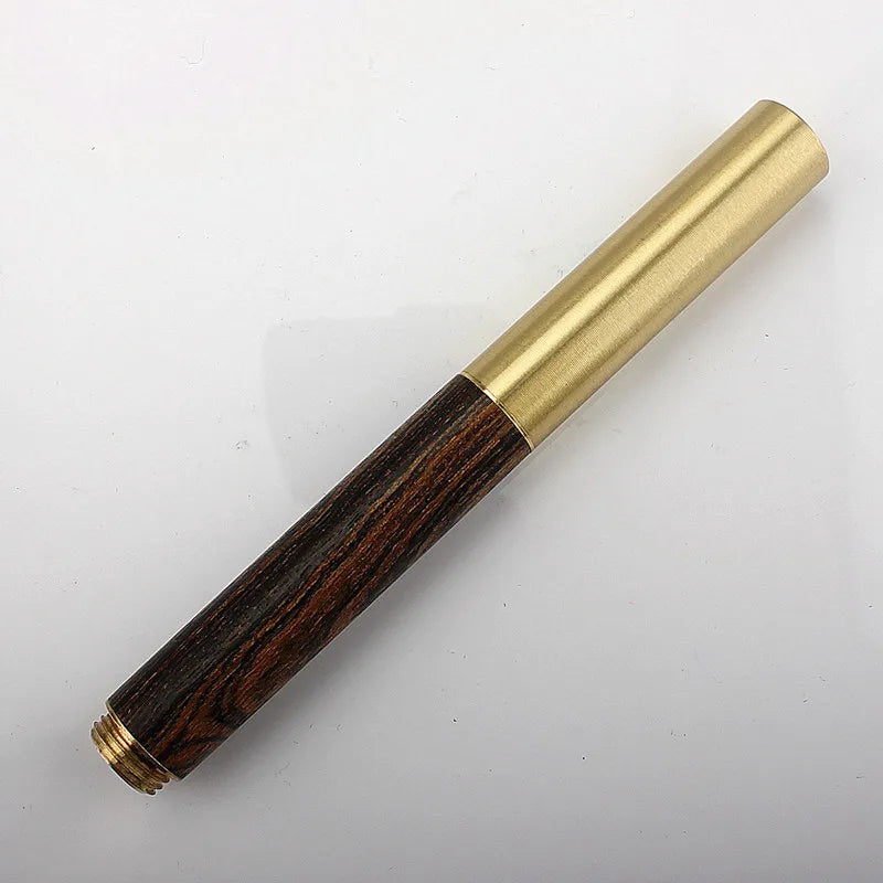 Exquisitely Designed Portable Pocket Vintage Mini Lipstick Pen Brass Solid Wood Materials Stationery Gifts Office Supplies