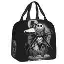 Custom Halloween Insulated Lunch Bag The Nightmare Before Christmas Portable Thermal Cooler Lunch Box Container Tote Bags