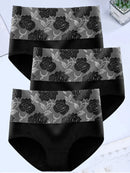 3Pcs Cotton Panties for Women Underwear Plus Size High Rise Briefs Female Sexy Lingeries Pantys Seamless Underpant Girls L-5XL