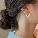 Luxury Design French Elegant Pearl Flower shaped Pendant Earrings 2024 New Jewelry sets Sweet Accessories for Women and Girls