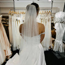 Sparkling Wedding Veil Luxury Shine Bridal Veil Silver Hues with Sequins Cathedral Length Veils with Comb Bride Accessorie V101