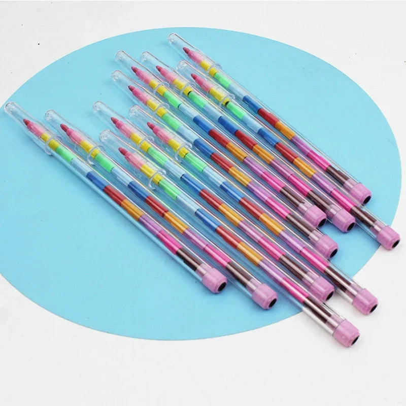 4Pcs 10colors DIY Replaceable Crayons Oil Pastel Creative Colored Pencil Graffiti Pen For Kids Painting Drawing Cute Stationery