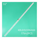 LED strips for SAMSUNG 55 TV UE55NU UE55RU BN96 45913A STS550AU9 AOT 55 NU7300 NU7100 2X40 3030C d6f 2d1 20S2P, 2 pcs./set, 100%