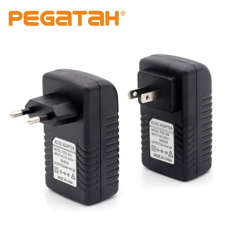 PEGATAH 100Mbps Passive POE Injector 12V2A/15V1A/24V1A/48V0.5A Output  For POE Cam POE Adapter For IP Camera AP